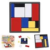 Logic Puzzle Brain Teaser Game for Kids & Adults, 88 Challenges 4 Difficulty Levels Logic Puzzles, Portable Educational Thinking Game Toy for Classroom Family Party Gift (1pcs)