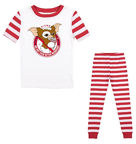 Image of Bioworld Gremlins Gizmo Do Not Feed After Midnight Boy’s Red & White Striped Sleep Set-Medium Multicolored