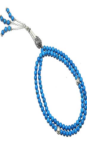 Manbhar Gems Turquoise Gemstone 5MM TASBIH 99 Beads Islamik Prayer Mala TASBIH/DUA (B08CK6H45V) Amazon Price History, Amazon Price Tracker
