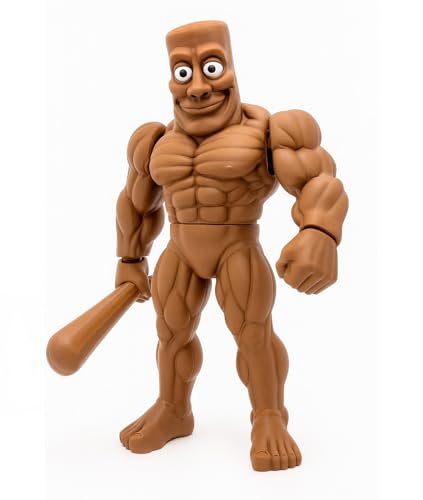 Genérico Figura Tung Tung Tung Sahur Musculado articulada – Brainrot Italian Meme Viral – Tung Tung Tung Saur Mazas – Tun tun tun Saur Cachas Brain Rot Memes Italianos - Tung Tung Tung Saur XL