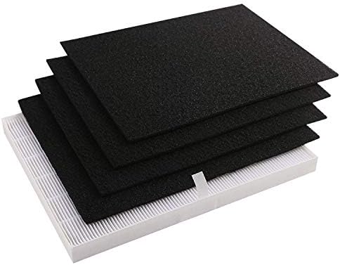 Nispira True HEPA Filter Replacement with Activated Carbon Compatible with Winix Air Purifier Model C545, P150, B151, 9300. Compared to C545 1712-0096-00 Filter S / 113050 Filter C. 2 Sets