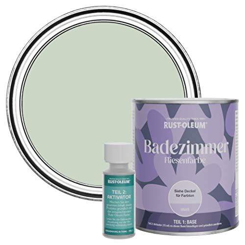 Rust-Oleum wasserbeständiger Fliesenlack für das Badezimmer in mattem Finish -Lorbeer Grün 750ml Rust-Oleum wasserbeständiger Fliesenlack für das Badezimmer in mattem Finish -Lorbeer Grün 750ml