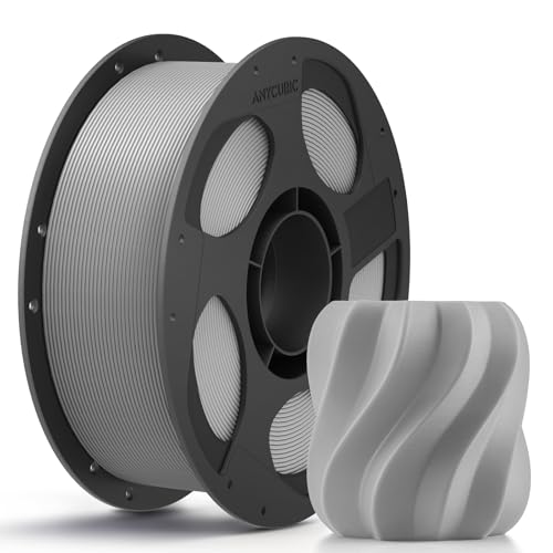ANYCUBIC PLA 3D Printer Filament, 3D Printing PLA Filament 1.75mm Dimensional Accuracy +/- 0.02mm, 1KG Reusable Spool (2.2 lbs), Grey