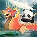 52TOYS Panda Roll Dragon Boat Racing 1PC, Collectible Toy Kawaii Creative Gift Room Decor Desktop Decoration 3.15 Inch, Gift for Birthday Party