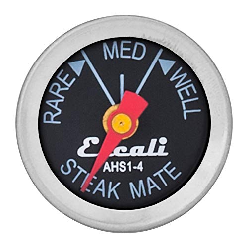 Escali Ahs1-4 Easy Read Mini Steak Thermometer Set, Dial Reads Rare, Medium & Well, Dishwasher Safe, Silver #TOP6