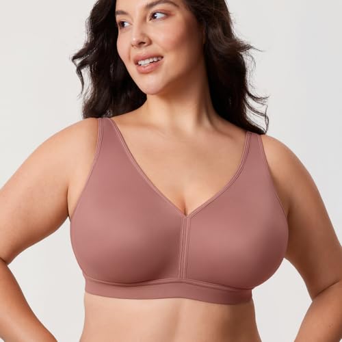 Image of AISILIN Women's Plus Size Unlined Wireless Bra | Soft Smooth Fabric, Unlined, Added Sling, U Back, Full Coverage, Comfort Support, For daily wear, sleep