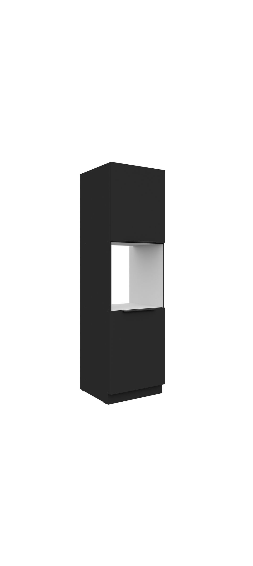 Kuechen-preisbombe Küchen Hochschrank 60 cm Siena Schwarz Küchenzeile Küchenblock Küche Einbauküche