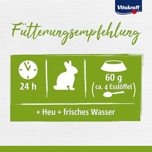 Vitakraft Life Dream, Zwergkaninchen Futter, mit Birne, mit Apfel, mit Hagebutte, unterstützt Verdauung und Zahnabrieb, ohne Zusatz von Zucker (1x 1,8kg)