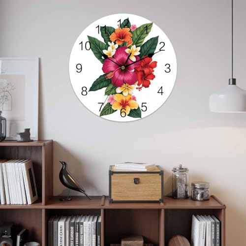 Reloj de pared redondo 12 pulgadas silencioso con PVC miniatura 2
