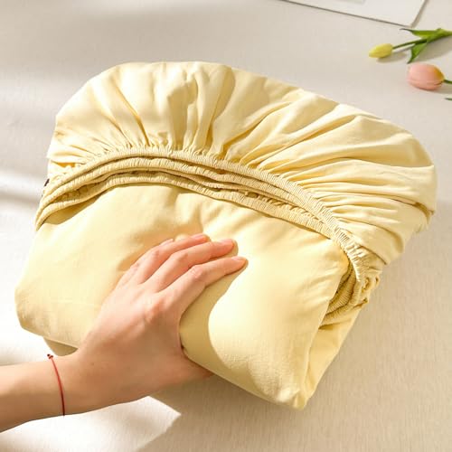 JIANINGHOME Sábana bajera ajustable de 90 x 200 pulgadas, con bolsillo extraprofundo, duradera, elástica, súper suave, acogedora y transpirable