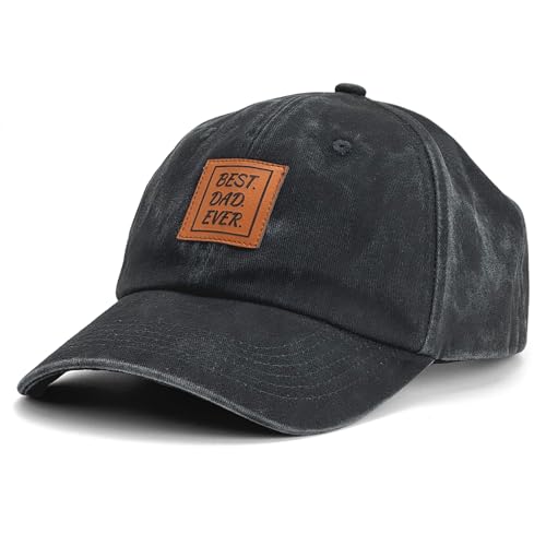 Image of World's Best Dad Embroidered Baseball Cap for Men, Adjustable Cotton Twill Dad Hat for Father's Day Birthday