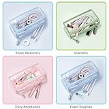 hoinya Clear Pencil Case, See Through Pencil Case for Exams, Waterproof PVC Zip Pencil Pouch with Large Capacity | Versatile Storage for Stationery, Toiletries, Makeup, Travel & Office Supplies - Image 7