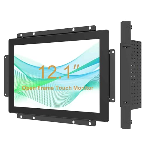 Image of 12.1 Inch Industrial Touch Screen Monitors 10 Points Embedded Open Frame Touch Screen Monitor 1024x768 @ 60Hz TFT LCD Suitable for kiosks, ATMs, Vending Machines