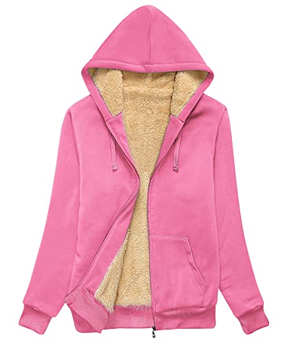 Image of SWISSWELL Hoodies for Women Winter Fleece Sweatshirt - Full Zip Up Thick Sherpa Lined Hooded Jacket