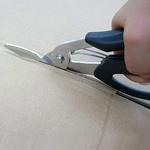 Allex 17211 Cardboard Scissors Heavy Duty 8.8 Inch Spring Loaded Craft Scissors Angled Blade thumb #3