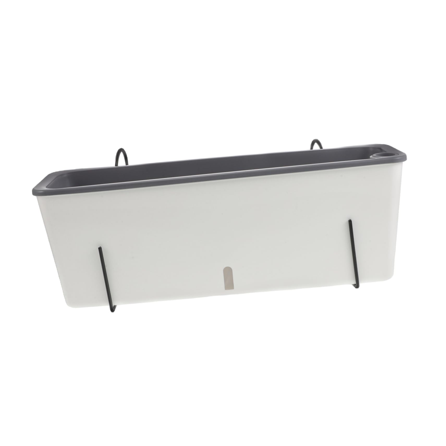TOYANDONA Set 1 Vaso Rettangolare per Erbe Aromatiche e Verdure con Supporto Sospeso, in Plastica Pp e As con Funzione di Riserva D'acqua, per Davanzale e Giardinaggio