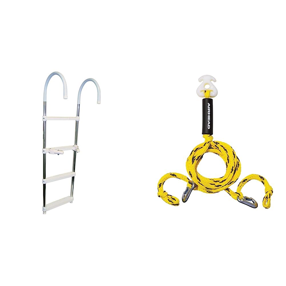 SeaSense Boat Ladder (4 Step) & Airhead Heavy Duty Tow Harness for 14