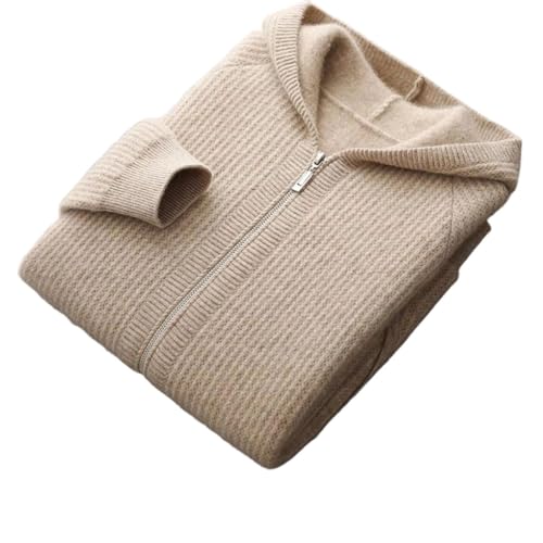 Cárdigan de punto de lana para hombre en color bronceado claro talla M