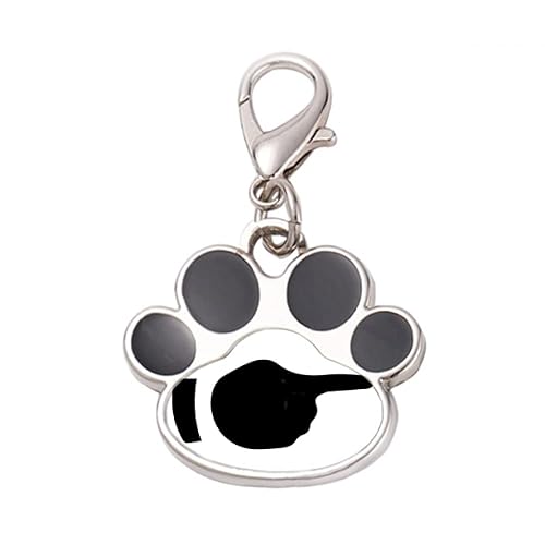 DIYthinker?Right Gesture Outline Pattern Pet Tag Keychain Dog Cat ID