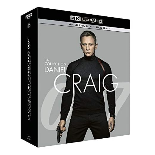 James Bond 007-La Collection Daniel Craig : Casino Royale + Quantum of Solace + Skyfall + Spectre [4K Ultra HD + Blu-Ray]
