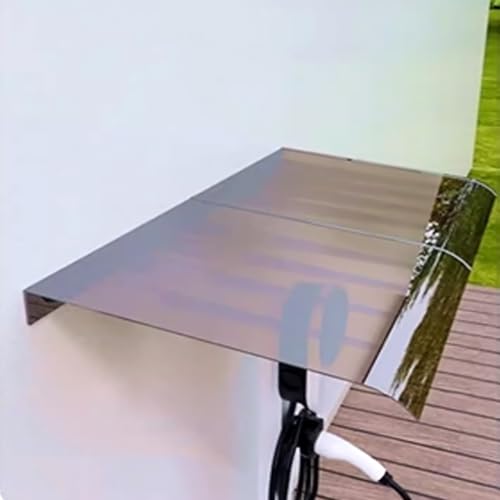 Transparentes Polycarbonat-Türmarkise, selbstreinigend, für Fenster, Regenschutz, Außenbereich, Veranda, Terrassendach, 3,5 mm dick, 40 x 80 cm, Braun