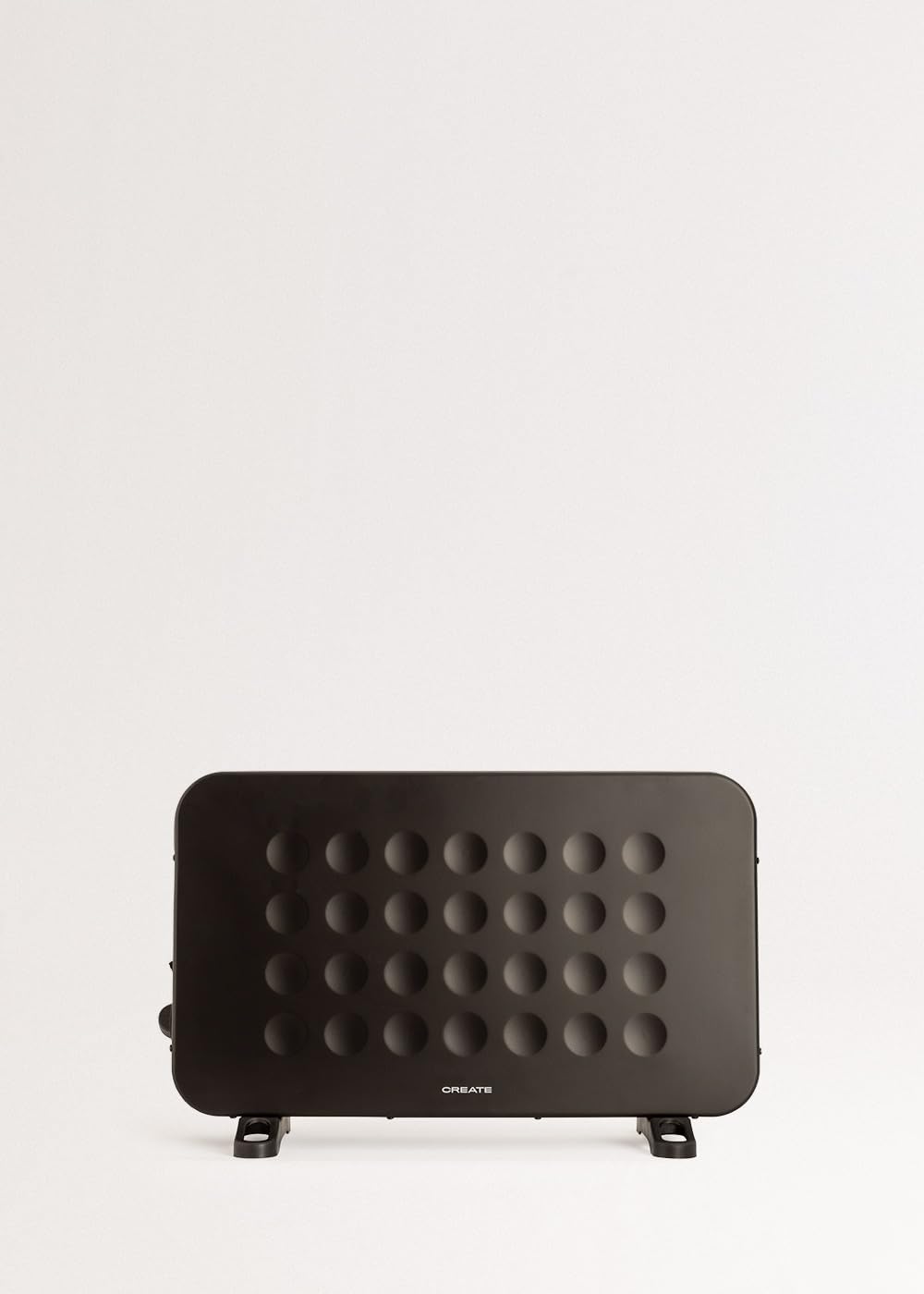CREATE/WARM HANDY/Convector calefactor aire negro / 2000W, función ventilador y aire caliente, 4 modos, ligero, silencioso, bajo consumo, 39,5x10x61,5 cm