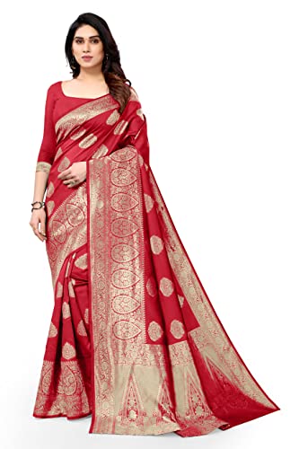 Image of MIRCHI FASHION Women Saree | Jacquard Banarasi Silk Woven Ethnic Motif Office Wear Sari