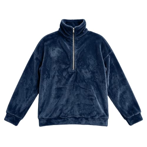Quarter Zip Pullover Women Fleece Long Sleeve Flannel Comfy Sweatshirts - image 6