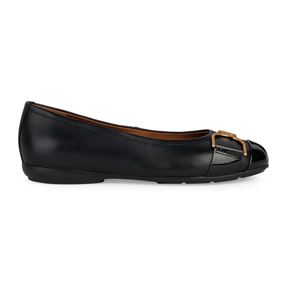 Geox Women's D Annytah B Ballet Flat, Black, 2 UK