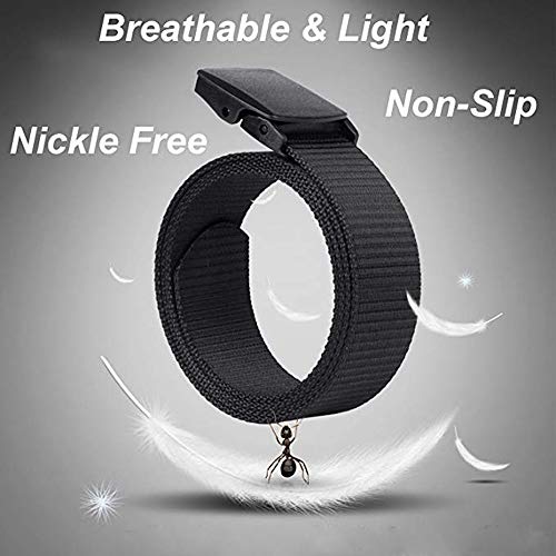 Military Tactical Webbing Non-Metal Belt - Airport Friendly Mens Womens Nylon Belts Plastic Buckle Holster Mate4