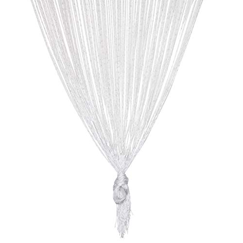 TRIXES Panneau Rideau à Ficelles Blanches Gouttes de Rosée Parfait comme écran de Mouche