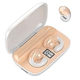 Open Ear Bone Conduction Earbuds Open Ear Headphones Wireless Bluetooth Bone Conducting Earphones Gym Sport Running Workout Ear Buds Comfortable Lightweight for Small Ear Canals Nude