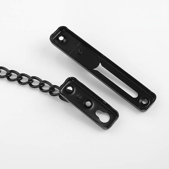 Chain Door Guard Lock Stainless Steel Door Guard with Spring Anti-Theft Press Lock, Brushed Comes with 4 Screws