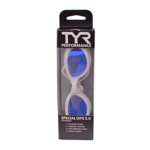 Tyr Special Ops 2.0 Swim Goggles With Polarized, Anti-Fog Lenses, For Men And Women, White/Purple #TOP3