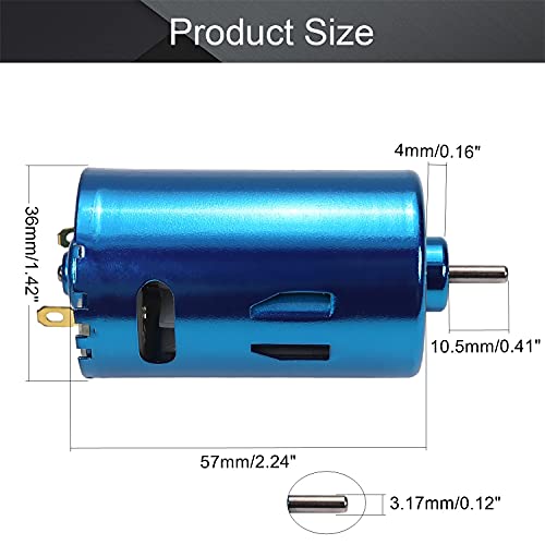 Image of Fielect DC Motor 24V 30000RPM 2.5A Micro Motor Electric Motor Round Shaft for RC Boat DIY Airplane Toys Model DIY Hobby, 1 Pcs, Blue