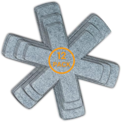 Pot and Pan Protectors Set of 12 and 3 Different Sizes Separators Pad Pot Dividers Anti-Slip Pad for Stacking and Protecting Cookware Avoid Scratching (10