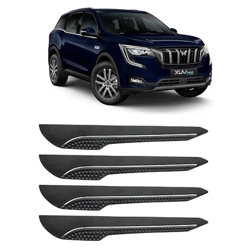 Image of AOSIS-Car Bumper Protector /Bumper Guard for Mahindra XUV 700 with Single Chrome Stripe (4-Pcs)