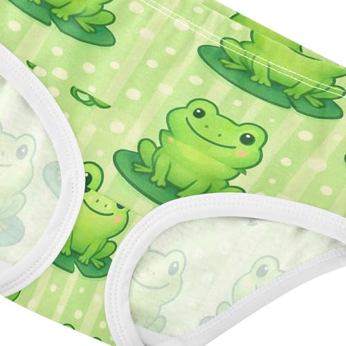 Joisal Fun Print Toddler Underwear Floral 2t Cotton Girl Panties Cute Cute Cartoon Frogs Green Kids Briefs Undies4