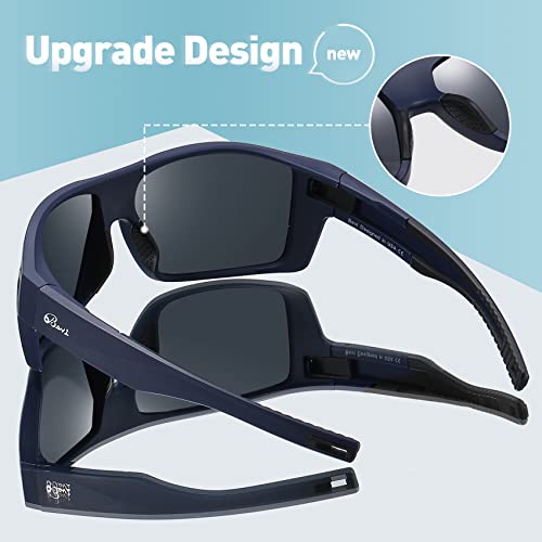 Bevi Polarized Square Sunglasses TR90 Lightweight Frame With UV 400 Protection Glasses for Women Men4