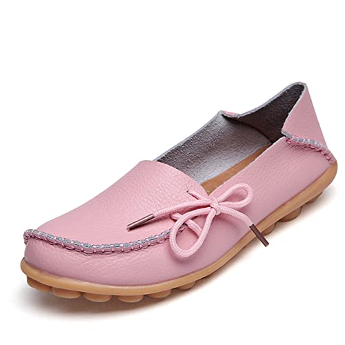 Mocassins en cuir pour femmes finis les pieds douloureux en conduite avec ces chaussures souples