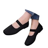 Zapatos Casuales sin Cordones Transpirables con Suela Suave Acolchada para Uso Diario. Zapatos con Parte Superior de Malla Ligera para Caminar cómodamente Todo el día. (Black, 40)