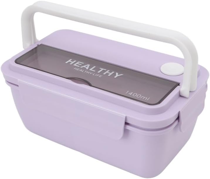 Niiyen 47.3 fl oz estilo japonés fiambrera portátil aislada caja de almuerzo portátil separada caja de almuerzo portátil para oficina picnic hogar