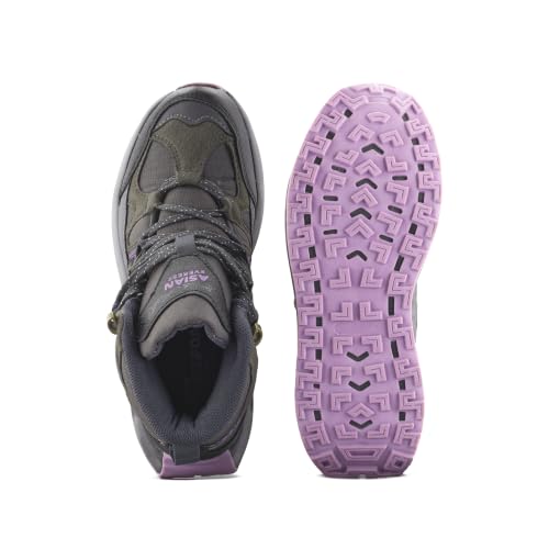 Image of ASIAN Everest W-21 Women's Trekking & Hiking Shoes | Durable Outdoor Footwear with Anti-Slip Outsole, Soft Cushion Comfort & Water-Resistant Upper | Ideal for Travel, Biking & Trails