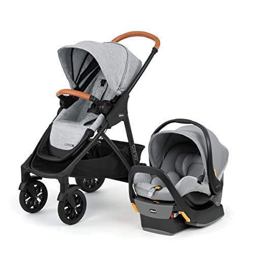 Chicco Modular Travel System – Corso LE Stroller, KeyFit 35 Infant Car Seat and Base – Stroller and Car Seat Combo in Veranda/Grey