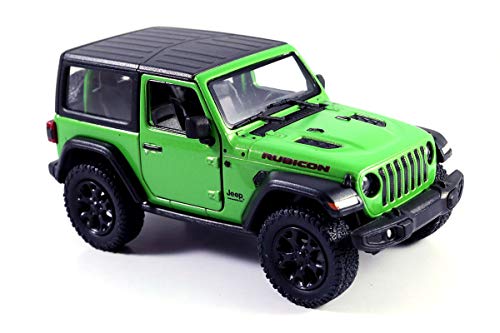 Jeep Wrangler Rubicon 4x4 Hard Top Off Road Exploration Diecast Model Toy Car Green