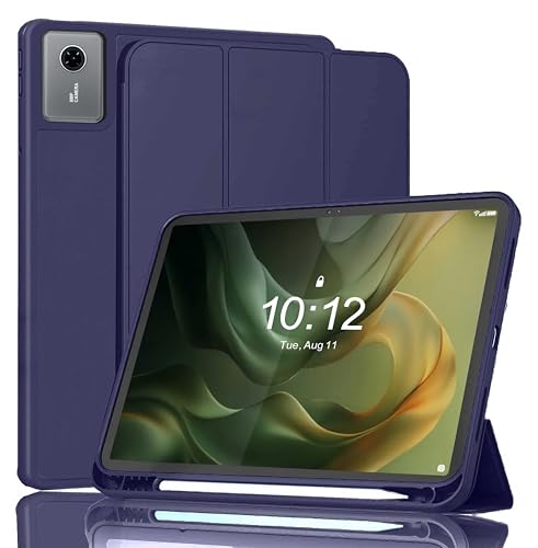 Image of ProElite Cover for Motorola Pad 60 Neo 11 inch 2025 case Cover, Soft Flexible Flip Case Cover for Motorola Pad 60 Neo 11 inch 2025 with Pen Holder [Recoil Series] - Dark Blue