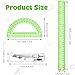 Zonon 3 Pcs Plastic Ruler 6 Inch Protractor Drawing Compass Set, Student Geometry Math Transparent Measuring Tools for Home School Classroom Office Supplies(12 Inch,Green)