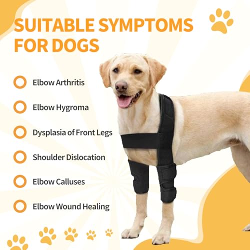 Image of Dog Elbow Brace Dog Shoulder Brace for Elbow Support and Protection, Dog Elbow Pads for Elbow Hygroma, Arthritis, Dysplasia, Elbow Calluses, Shoulder Dislocation, Elbow Brace (L)
