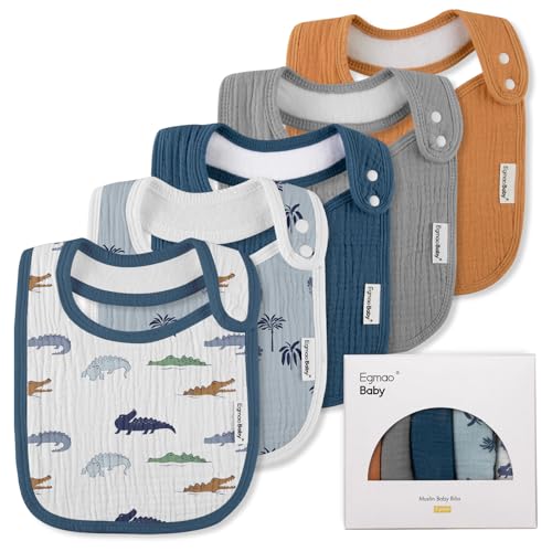 Image of Muslin Baby Bibs for Drooling and Teething,Bibs for Boys Girls