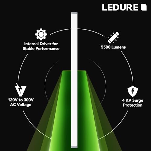Image of LEDURE Comet 55W LED Batten 4 Feet |Pack of 2| 5500 Lumens | 55W Tubelight Equivalent | Cool Day White 6500K | Wall Ceiling Tubelight for Home, Living Room, Bedroom